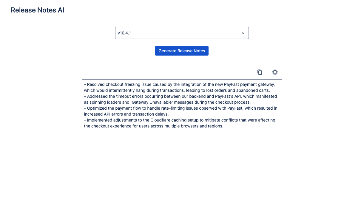 Generate release notes with AI instantly
