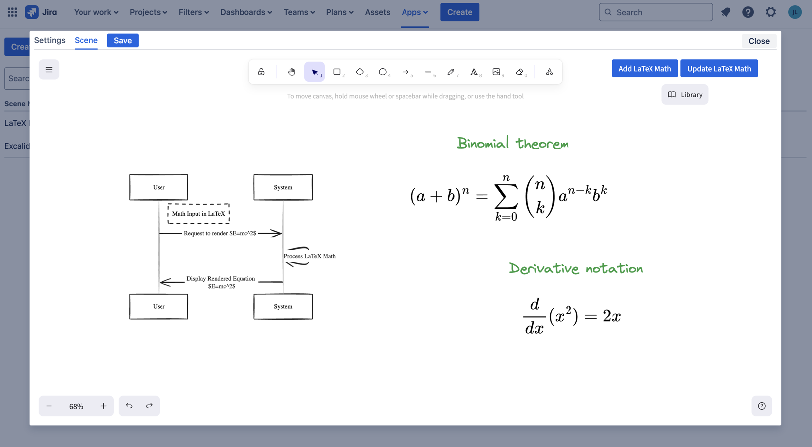 Protect your team's visual diagrams and LaTeX math inside Jira with secure, native storage powered by Forge.