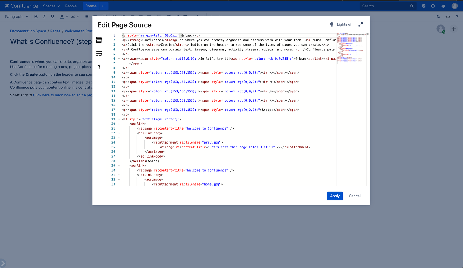 Built-in code beautification