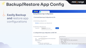 Take a backup of settings and restore them on a new instance