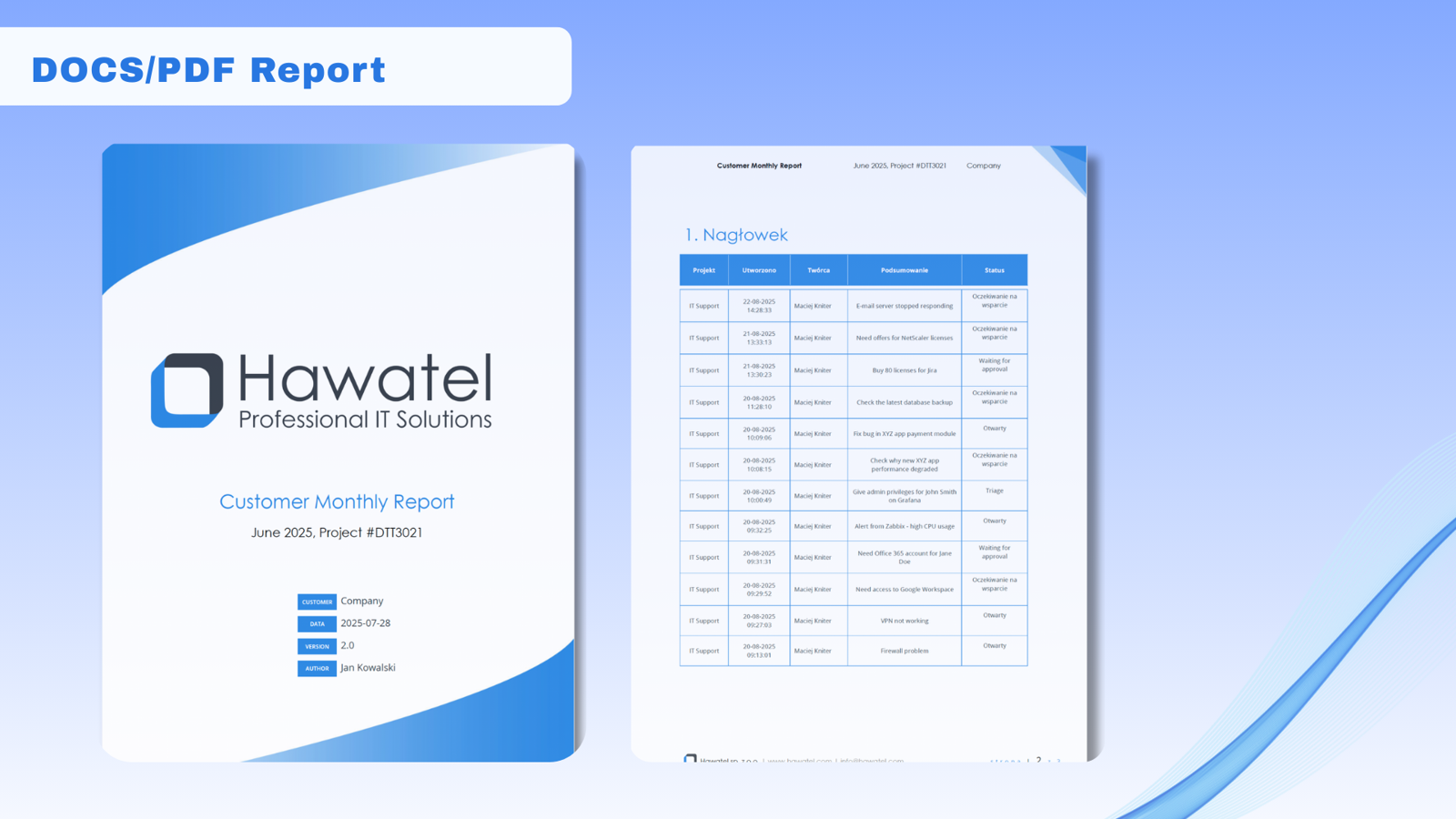 Go to Settings, then select Apps, and click on Incident Reports app. You can upload your templates there. 
