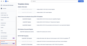 Built-in templates library to kick start your cybersecurity risk management projects