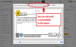 Click in CF1 or CF2 or CF3 buttons and add the “customfield_xxxx” value where “xxxx” is the ID of the customfield