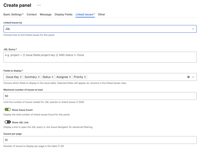 The panel can display information about linked issues and their fields.
