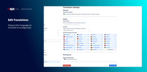 Choose from a wide variety of languages to transalte via page tools. 