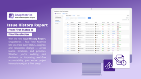 Issue History Report: From first status to final resolution