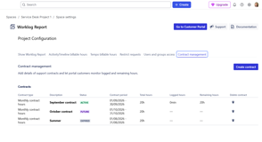 JSM project administrator can enter information about a support contract for each JSM project which will become visible for the JSM Help Center customers.