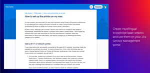 Create multilingual knowledge base articles on Confluence, then use the translations on your Jira Service Management portal.