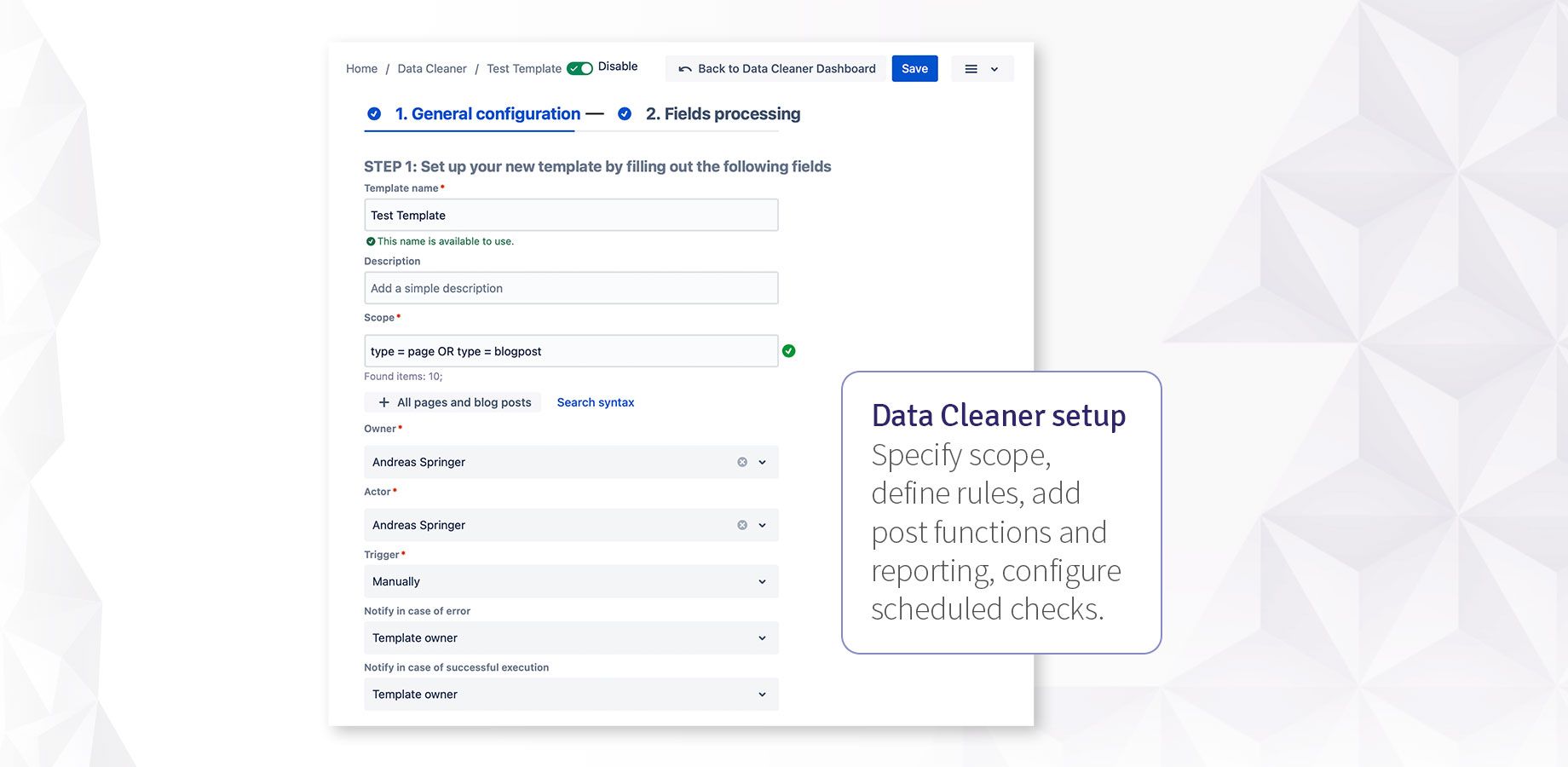 Clean your instance of any type of sensitive data