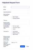 Helpdesk request demo