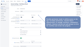 Flex permission model to define access to the App via Global permissions, shortlist Board Admins to manage workflows, automations, defaults, blackout periods and split groups to drive the workflow and view the progress.