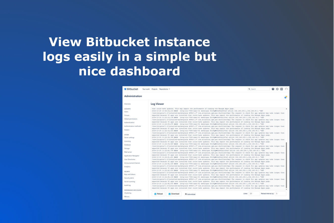 Log View Screen