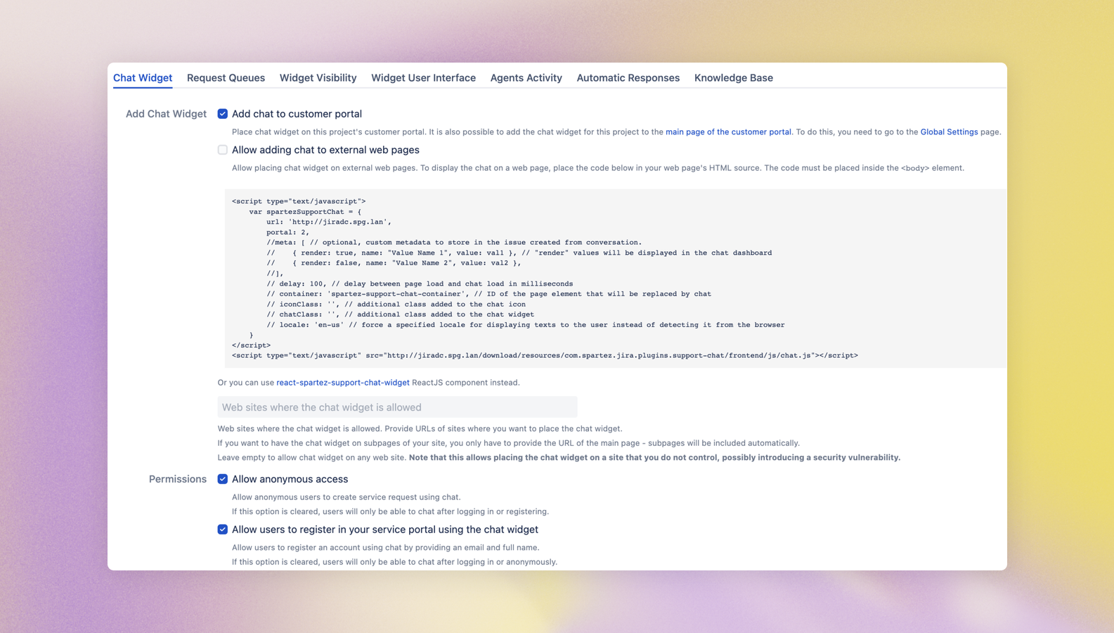 Customer's messages are saved as comments in the Service Management requests. Customer sees your public comments as messages in the chat