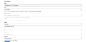 Create a correct rule on the first try — guided fields, no docs needed.