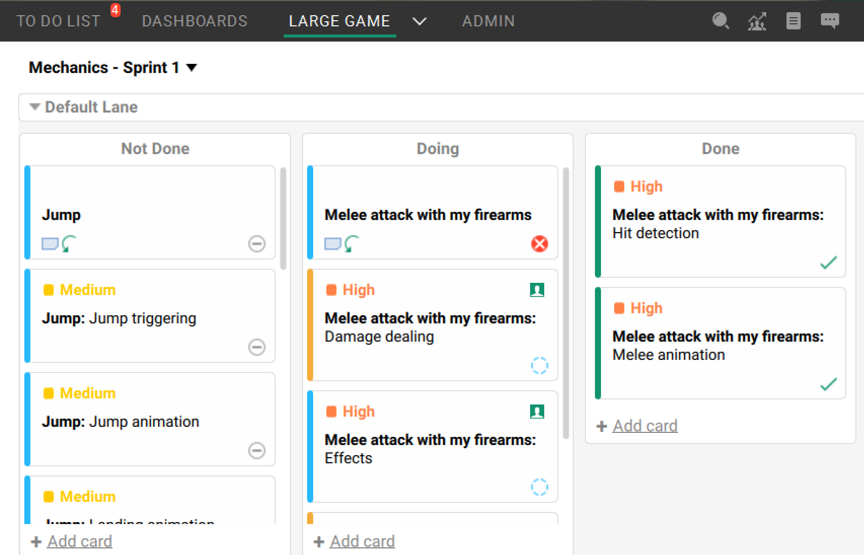 With Hansoft, teams can collaborate using their own methods, including Kanban boards (pictured), without creating silos.