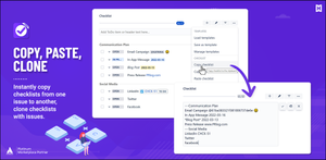Copy an entire checklist to another Jira issue making it easy to apply that perfect checklist to already existing issues. Automatically clone checklists when issues are cloned.