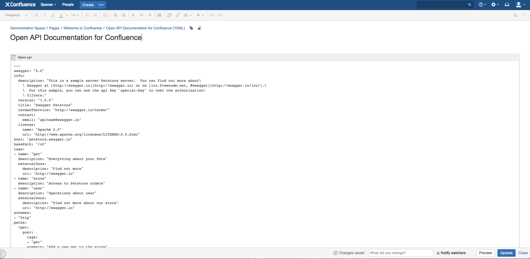 Open API-compliant JSON