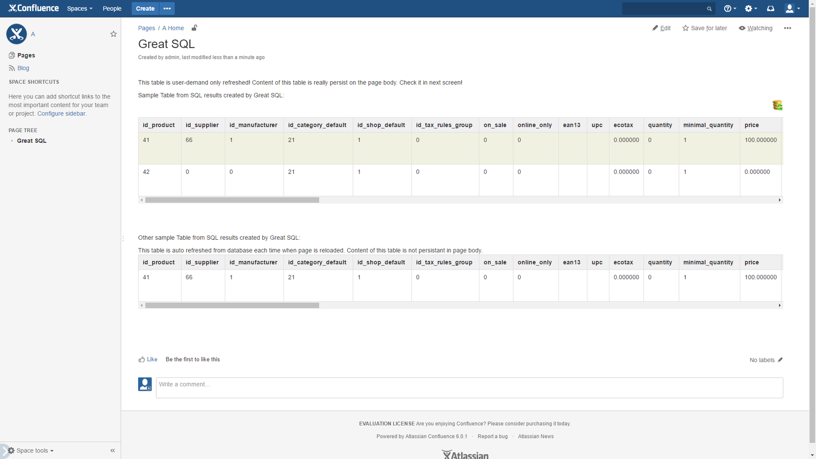 IMPORTANT - Enable Confluence HTML Macros !