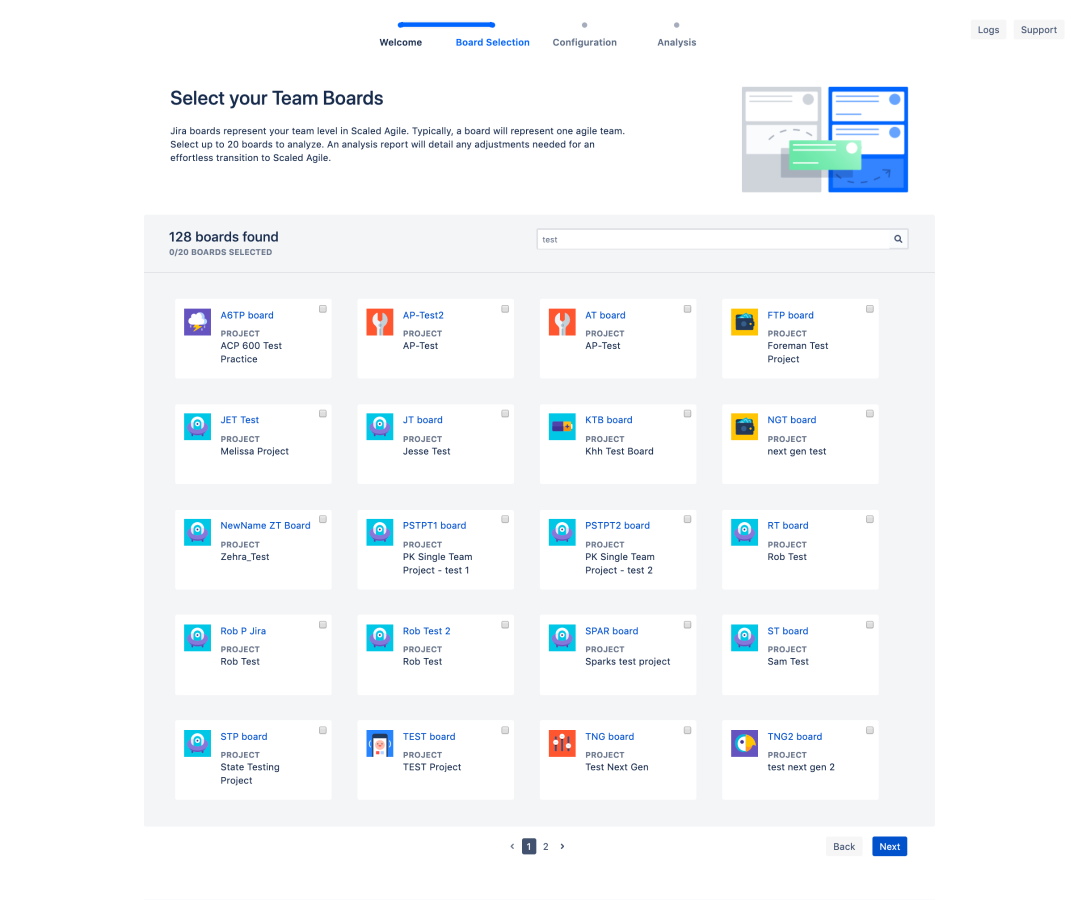 Analyze up to 20 Jira Boards