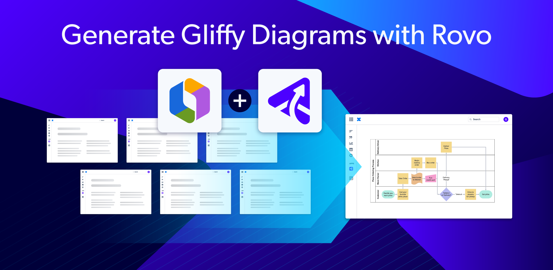 Generate Gliffy diagrams from existing Confluence context with the Gliffy Rovo Agent for faster workflows.