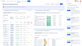 Comprehensive list of Gadgets for your Release Dashboards including Roadmaps, Calendars, Progress Bars and Status Reports, aggregated and individual Burnups and Trends, Scope change, Environments, etc.