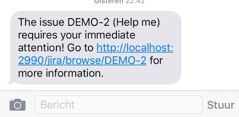 Receive text messages for important issues