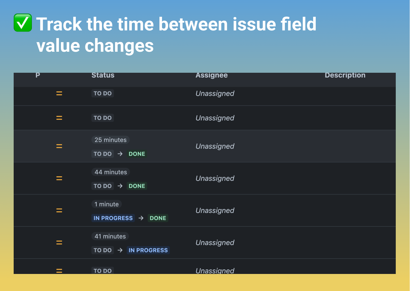 Track the time between field value changes