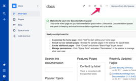 The icon on top will open page sync options for your page