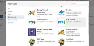 FTP Upload and FTP Download tasks.
