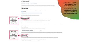 Establish settings for how inactive time (Blocked and Waiting) is accrued.