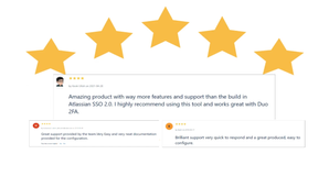 Reviews from happy customers for Jira SAML SSO add-on