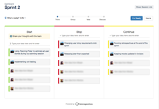 Start the retro by sharing your insights on the sprint or project. No need to take turns to share ideas!