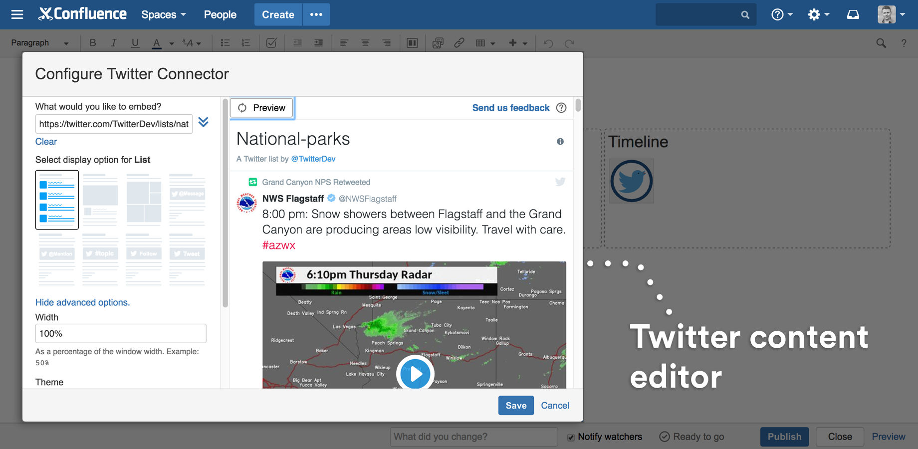 Powerful Twitter content editor