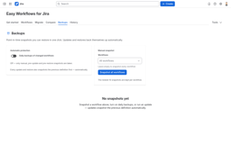 Daily and manual snapshots with one-click restore