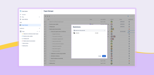 Update page permissions directly from the list view.