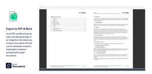 Scroll PDF and Word Exporter users can take advantage of an integration that allows you to export documents with the custom templates created in these apps to produce professionally-styled documents.