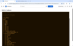 List the page tree — ls -l / tree