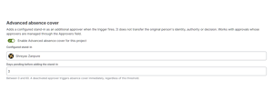 Absence cover (Advanced): add a stand-in when an approver stays pending