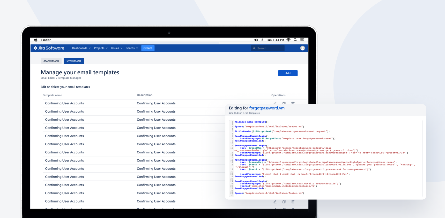 Edit Email Templates