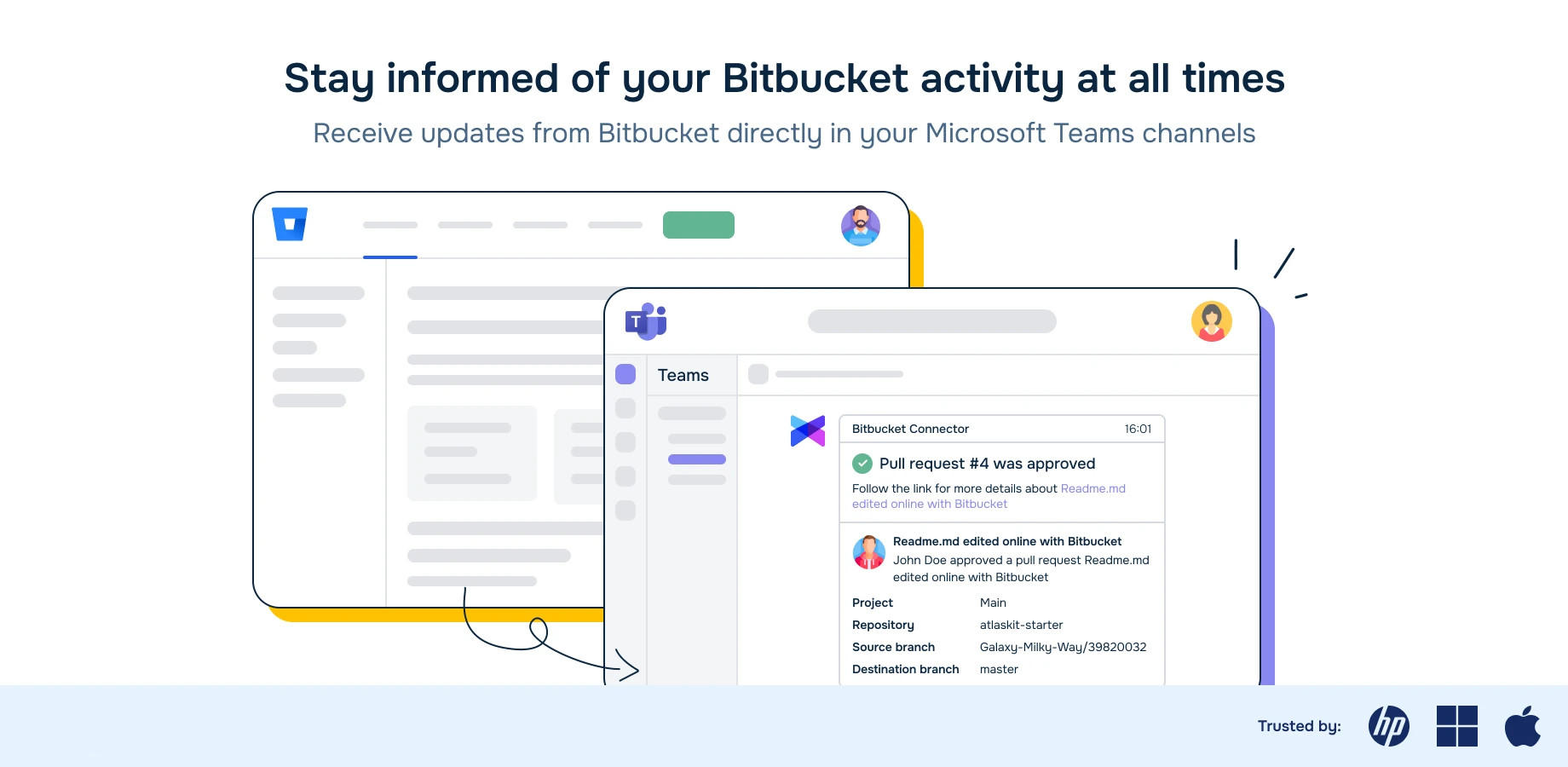 Transform your team's collaboration with Bitbucket and Microsoft Teams integration, say goodbye to scattered conversations and disconnected tools, say hello to seamless teamwork and efficient code development