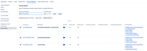 Group export user interface
