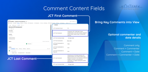 Bring first and last comment content into Jira fields, with optional commenter and date details for faster context.