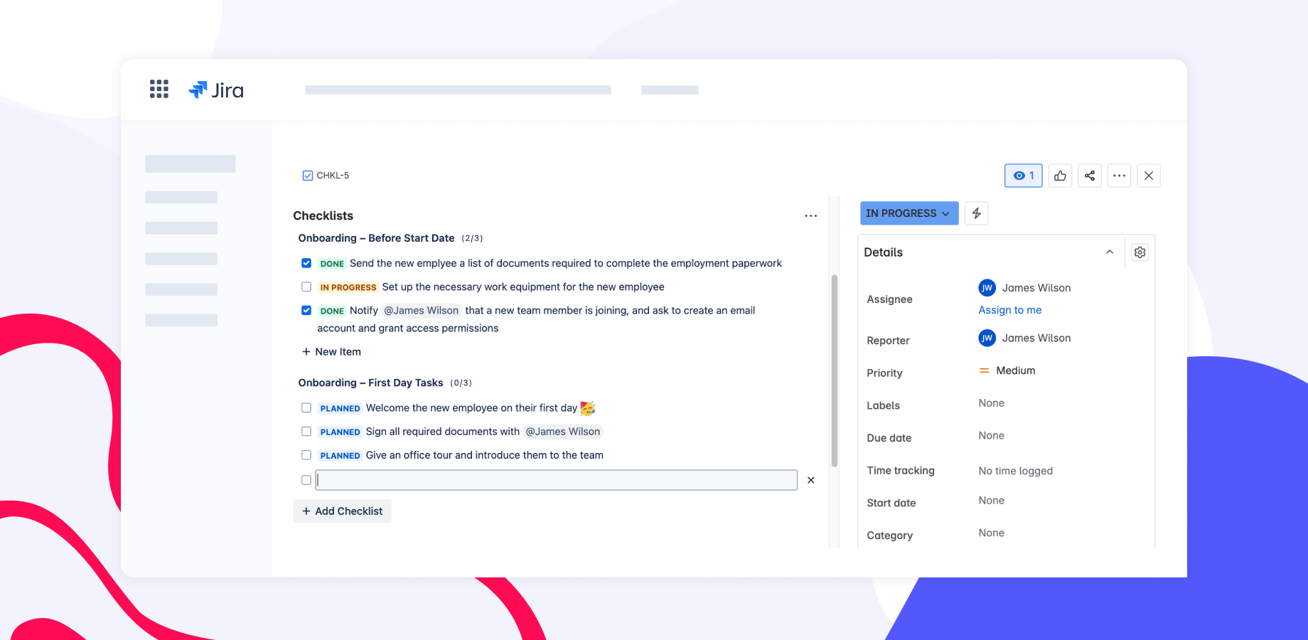 Secured by design, Checklist for Jira | Smart ToDo Lists helps you manage tasks without using subtasks and ensure no important step is missed