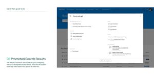 Promoted search results: Pre-configure results for designated search terms.
