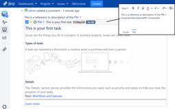 Insert description of an issue using issue card where you need it.