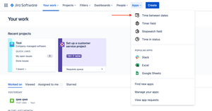 Go to the application administration menu to create new fields.