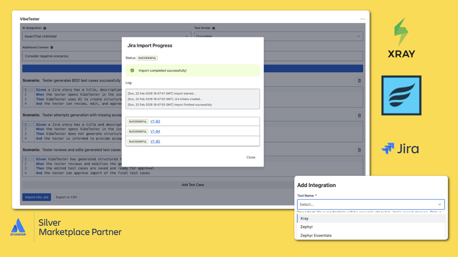 Review, edit, and approve generated test cases before importing them into Jira, Xray, or Zephyr.