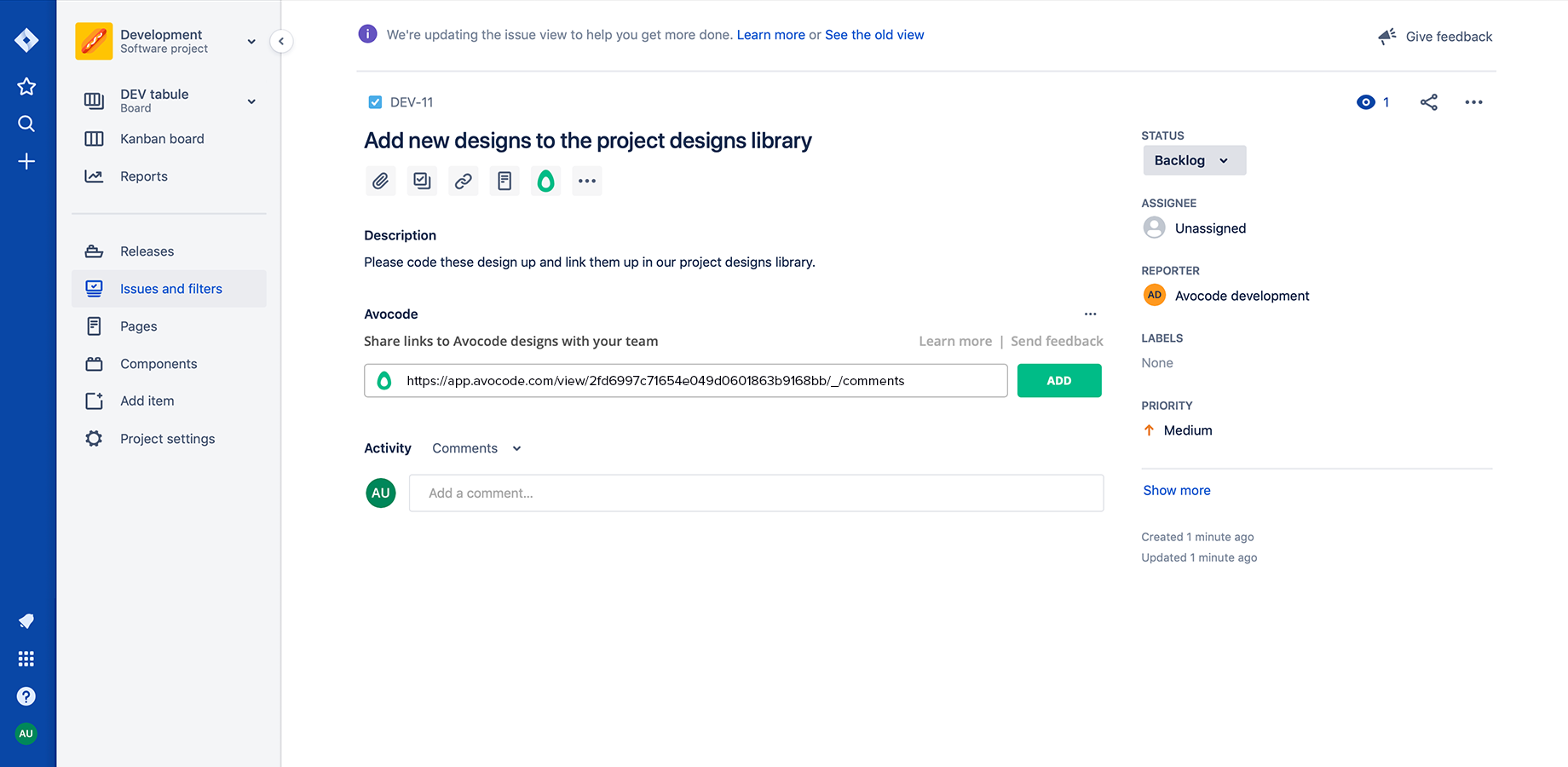 Add a share link. To see the preview, make sure you link is set as public.