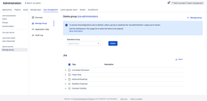 Delete group and their usage