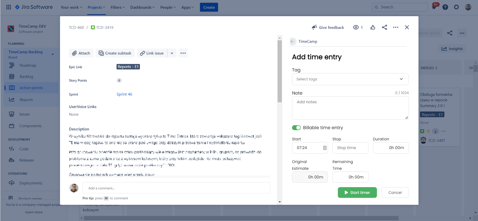 Jira time tracking